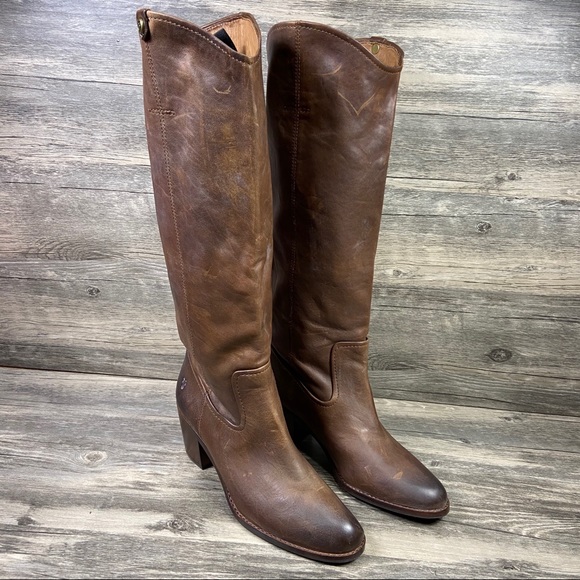 Frye Shoes - Frye Jolene Pull On leather knee high boots